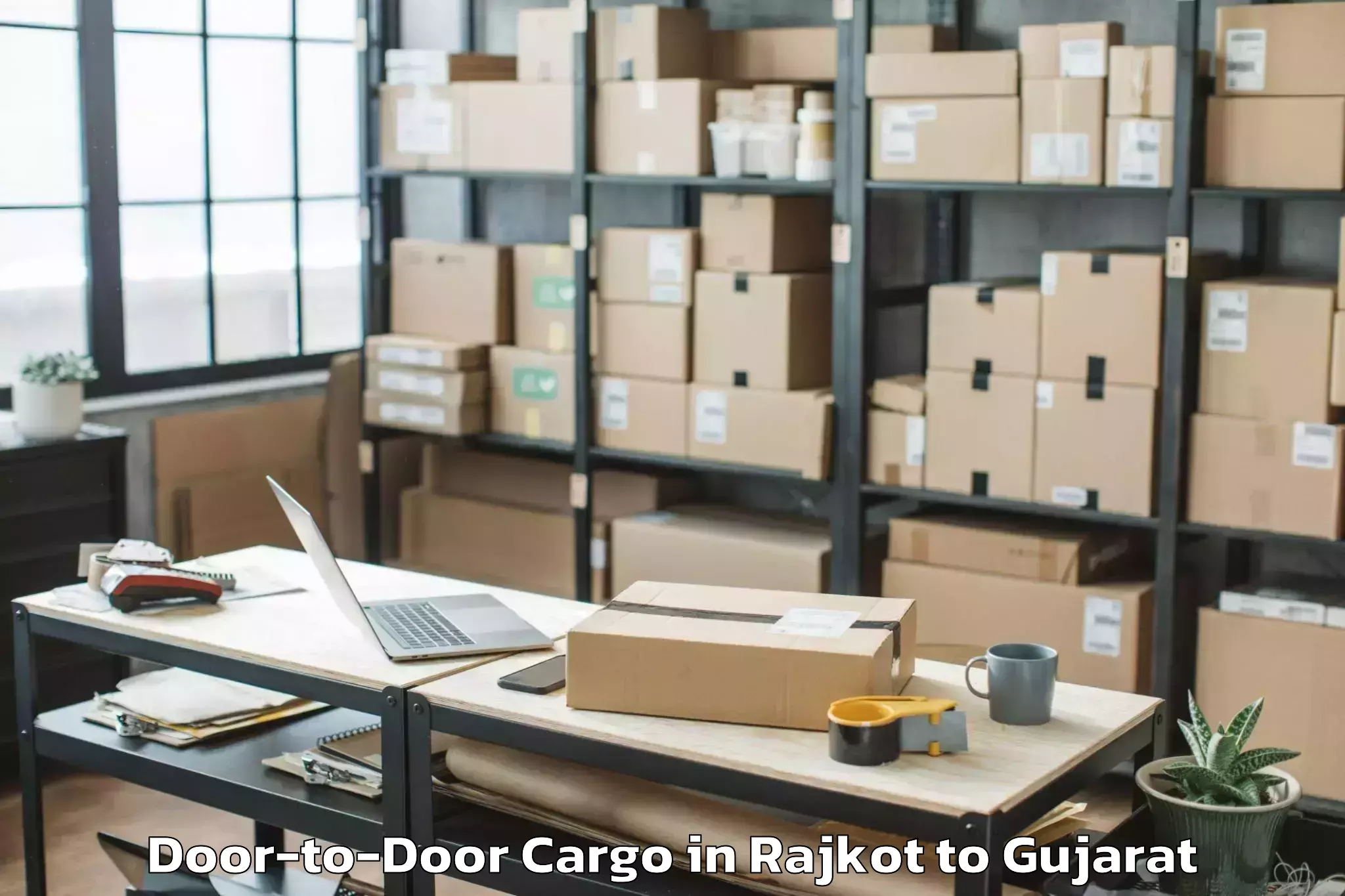 Reliable Rajkot to Kadi Sarva Vishwavidyalaya Gan Door To Door Cargo